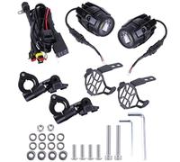 LICHENGTAI 2x Luces Antiniebla LED para motocicleta para BMW R1200GS F850GS, 40W 4000LM luz de trabajo todoterreno, Faros delanteros para moto, Motocicleta Auxiliar Faro Antiniebla