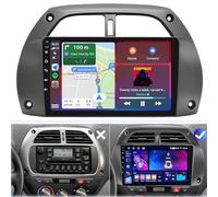 LICHENGTAI 4+64G Android 14 Doble DIN Radio para Toyota RAV42001 2002 2003 2004 2005 2006 con Carplay Android Auto, 9 Pulgadas Autoradio con Bluetooth GPS WiFi Mirror Link FM/RDS SWC Cámara Trasera