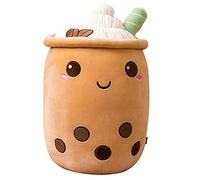 LICHENGTAI Almohada de Peluche Boba, Linda Taza de Té con Leche Juguetes de Peluche, Bubble Tea Peluche Juguete Relleno Té de Leche Muñeca Suave, Felpa Adecuado para Niños Decoración del Hogar, 50cm