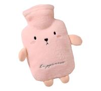LICHENGTAI Bolsa de agua caliente con funda de peluche, bolsa de agua caliente de 1000 ml de PVC, bolsa de agua caliente regalos de Navidad para niños, ancianos, novias