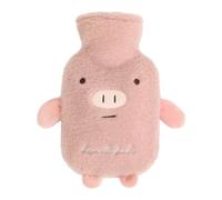 LICHENGTAI Bolsa de agua caliente con funda de peluche, bolsa de agua caliente de 1000 ml de PVC, bolsa de agua caliente regalos de Navidad para niños, ancianos, novias