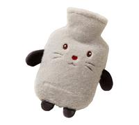 LICHENGTAI Bolsa de agua caliente con funda de peluche, bolsa de agua caliente de 1000 ml de PVC, bolsa de agua caliente regalos de Navidad para niños, ancianos, novias