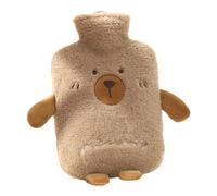 LICHENGTAI Bolsa de agua caliente con funda de peluche, bolsa de agua caliente de 1000 ml de PVC, bolsa de agua caliente regalos de Navidad para niños, ancianos, novias