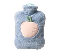 LICHENGTAI Bolsa de agua caliente con revestimiento suave de 1000 ml, bolsa de agua caliente peluche a prueba de fugas, regalos de Navidad para niños, ancianos, novias