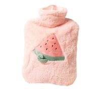 LICHENGTAI Bolsa de agua caliente con revestimiento suave de 1000 ml, bolsa de agua caliente peluche a prueba de fugas, regalos de Navidad para niños, ancianos, novias