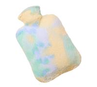 LICHENGTAI Bolsa de agua caliente de 1 l de PVC, bolsa de agua caliente hermética, bolsa de agua caliente de peluche, bolsa de agua caliente extraíble y lavable para niños y adultos