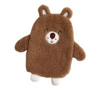 LICHENGTAI Bolsa de agua caliente de 350 ml de PVC, bolsa de agua caliente a prueba de fugas, bolsa de agua caliente extraíble y lavable, regalos de Navidad para niños, ancianos, novias