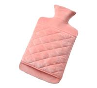 LICHENGTAI Bolsa de agua caliente de peluche, bolsa de agua caliente de goma, extraíble y lavable, bolsa de agua caliente a prueba de fugas para aliviar el dolor, espalda, cuello y hombros