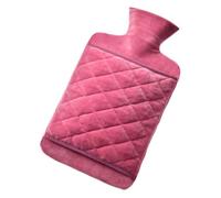 LICHENGTAI Bolsa de agua caliente de peluche, bolsa de agua caliente de goma, extraíble y lavable, bolsa de agua caliente a prueba de fugas para aliviar el dolor, espalda, cuello y hombros