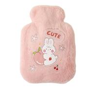 LICHENGTAI Bolsa de agua caliente de peluche regalo para mujer y hombre, bolsa de agua caliente de 1000 ml de PVC, bolsa de agua caliente a prueba de fugas para aliviar el dolor, espalda, cuello y
