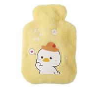 LICHENGTAI Bolsa de agua caliente de peluche regalo para mujer y hombre, bolsa de agua caliente de 1000 ml de PVC, bolsa de agua caliente a prueba de fugas para aliviar el dolor, espalda, cuello y