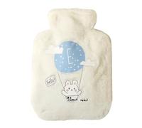 LICHENGTAI Bolsa de agua caliente de peluche regalo para mujer y hombre, bolsa de agua caliente de 1000 ml de PVC, bolsa de agua caliente a prueba de fugas para aliviar el dolor, espalda, cuello y