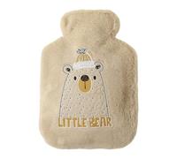 LICHENGTAI Bolsa de agua caliente de peluche regalo para mujer y hombre, bolsa de agua caliente de 1000 ml de PVC, bolsa de agua caliente a prueba de fugas para aliviar el dolor, espalda, cuello y