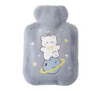 LICHENGTAI Bolsa de agua caliente de peluche regalo para mujer y hombre, bolsa de agua caliente de 1000 ml de PVC, bolsa de agua caliente a prueba de fugas para aliviar el dolor, espalda, cuello y