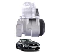 LICHENGTAI Carcasa del filtro de aceite con junta para BMW 1er E81 E87 E88 E82 3er E46 E90 E92 E93 5er E60 E61 X1 E84 X3 E83 Z4 E85 Oil Cooler Filter Housing 11427508966, 11427508967
