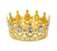 LICHENGTAI Corona decoración para tartas, decoración vintage de princesa con diamantes de imitación, decoración para tartas, reutilizable, decoración para tartas, decoración para cumpleaños, fiestas