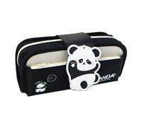 LICHENGTAI Estuche escolar con 2 compartimentos, estuches portalápices de gran capacidad, estuche escolar mediano con cremallera, bolsa porta bolígrafos escolares para niña, chicos y estudiantes,