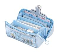 LICHENGTAI Estuche Escolar Extensible Estuche Escolar Gran Capacidad con 4 Compartimentos Portalápices Material Escolar Estacionario para Niñas y Niñas, turquesa, M