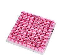 LICHENGTAI Juego de 81 Jabones de Baño Aromáticos, Diseño de Capullos con Pétalos, Caja de Jabón de Aceites Esenciales Perfumados con Olor a Rosa, Envío en Caja de Regalo