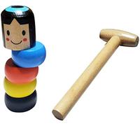 LICHENGTAI Juguete mágico de Hombre de Madera irrompible, Little Wooden Man Magic Toy, Accesorios mágicos Daruma inmortales, 2020 Divertido Juguete mágico de Madera para Regalo de niños