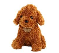 LICHENGTAI Realistic Teddy Dog Lucky, Simulación Simulación Realista Teddy Dog, Telas Suaves Juguete de compañero de Cama niños pequeños, niñas y niños, Juguete de Peluche para Mascotas, 22 cm