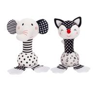LICHENGTAI Sonajero Montessori para bebés, juego recién nacido 0 3 6 meses, juegos educativos 0-12 meses, peluche sonajero bebé juguetes animales suaves para niños y niñas