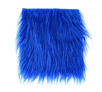 LICHENGTAI Tela de piel sintética de 25 cm x 25 cm cuadrada de peluche, cinta de piel sintética navideña, parche de piel artificial para barba, gnomos y pelo de Papá Noel artesanal, azul royal, Medium
