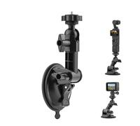 LICHIFIT Soporte de coche con ventosa para DJI OSMO POCKET 3 soporte de cámara para parabrisas de coche, adaptador de expansión para Insta360 X4/X3 para GoPro Max/Hero 12 para DJI Action 4
