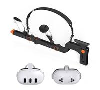 LICHIFIT VR Modelo de ametralladora Soporte de controlador de liberación rápida para Meta Quest 3S / Quest 3 VR Juego de disparos Ángulo de mango Soporte de soporte de culata magnética ajustable