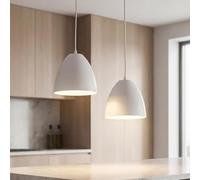 Licht-Erlebnisse 2C4FE7ECE3 - Lámpara de mesa (metal, 20 cm), diseño retro, blanco y dorado, 2-flmg, E27 230.00volts