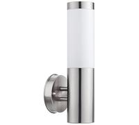 licht-erlebnisse Acero Inoxidable Pared Exterior de lámpara E27 de Capacidad IP44 Salpicaduras de Agua Exterior Proyección Hofmeister Jardín Jardín Lámpara de Pared Lámpara