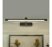 Licht-Erlebnisse Aplique espejo LED IP44 metal cromado 4000 K 850 lm con interruptor luz blanca neutra aplique espejo baño