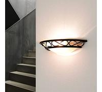 Licht-Erlebnisse Aplique interior, aplique E14 casa de campo, negro, antiguo, aplique dormitorio, apliques para interior, bajo deslumbramiento, aplique rústico