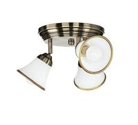 Licht-Erlebnisse Elegante lámpara de techo en bronce 4xE14 giratoria Art Nouveau lámpara de techo salón dormitorio cuarto de baño