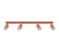 Licht-Erlebnisse Etna Deckenleuchte Flexible Ocker GU10 81 cm 4 Láteres, Acero