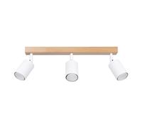 Licht-Erlebnisse Floris Deckenleuchte Madera Acero GU10 Ajustable 3 Luces 61 cm