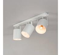 Licht-Erlebnisse Foco de techo blanco E27 3 luces Foco de techo orientable y giratorio de acero pintado L:60 cm Foco Iluminación de cocinas
