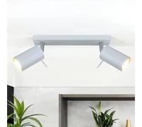 Licht-Erlebnisse Foco de techo de metal blanco salón cocina pasillo L: 30 cm GU10 máximo 40 vatios 2 luces lámpara de techo moderna ajustable comedor RING