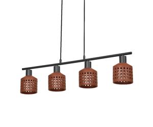 Licht-Erlebnisse Ira Pendelleuchte Ton OSRAM 4 Luces, E27 Negro/Marrón
