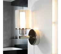 Licht-Erlebnisse Keira Lámpara Pared Cromada IP44 con Interruptor G9 172mm