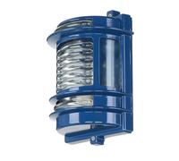 Licht-Erlebnisse Lámpara de Exterior Pared Azul IP64 Latón Cristal Inoxidable H: 22 cm E27 Lámpara de Pared Jardín Exterior Balcón Casa