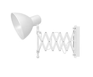 Licht-Erlebnisse Lámpara de Pared ajustable con brazo articulado de color blanco E27 estilo vintage Foco versátil Lámpara de Lectura para salón dormitorio cocina
