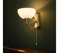 Licht-Erlebnisse Lámpara de pared de estilo Art Nouveau en bronce E14 230 V con cordón de tracción