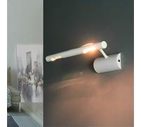 Licht-Erlebnisse Lámpara de pared interior para cuadros blanca 2x G9 diseño clásico Aplique de metal Plafón para salón Lámpara de lectura