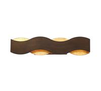 Licht-Erlebnisse Lámpara de Pared LED Up Down Metálica 61 cm Bronce Oro 3000K