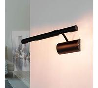 Licht-Erlebnisse Lámpara para cuadros de metal en negro 2xG9 W: lámpara de espejo clásica de 29 cm para pasillo baño salón dormitorio lámpara de pared lámpara para cuadros lámpara de pared interior