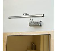 Licht-Erlebnisse LED espejo luz cromo IP44 con interruptor giratorio 4000 K W: 40 cm metal lámpara de pared espejo baño baño luz de pared