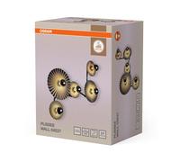 Licht-Erlebnisse Wandlampe Acero OSRAM E27 Moderna Gris Oscuro 112 cm