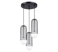 Licht-Erlebnisse Wilma Lámpara Colgante Negro Cristal G9 1 Luz 34 cm