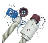 LICHTBLAU Aquastop Manguera 2980 I 2,0 m I Lavadora Lavavajillas I Ángulo de 3/4 pulgadas/Derecho, incluye válvula de seguridad y colador de suciedad, manguera de entrada para lavavajillas de mesa